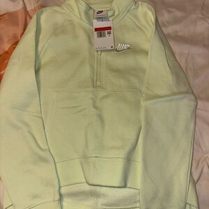Nike Mint Green Half-Zip Hoodie